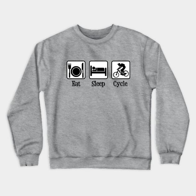 Eat Sleep Cycle Crewneck Sweatshirt by epiclovedesigns